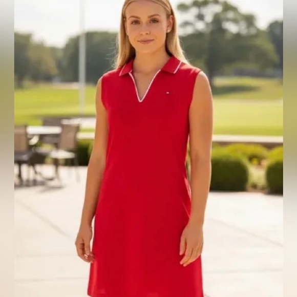 Tommy Hilfiger Dresses & Skirts - Tommy Hilfiger Women’s Red Sleeveless Dress
